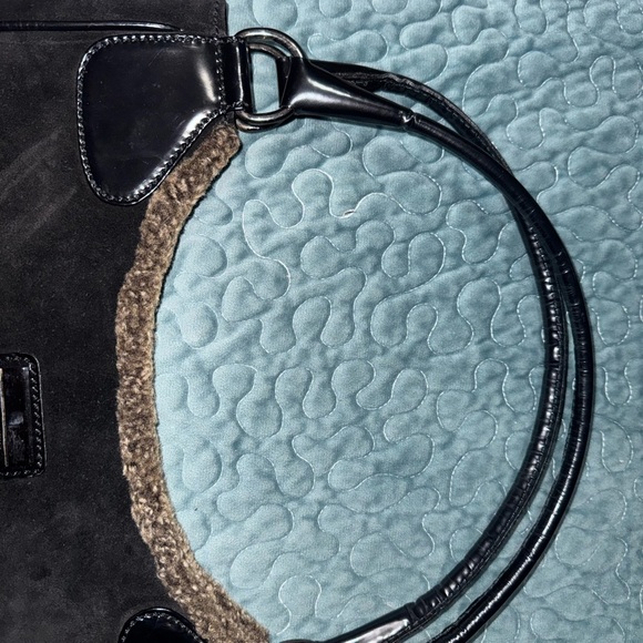 Stuart Weitzman Black and Tan Hobo Bag - Picture 8 of 12